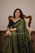 Kinara  - Designer Pure Modal Ajrakh Mirror saree