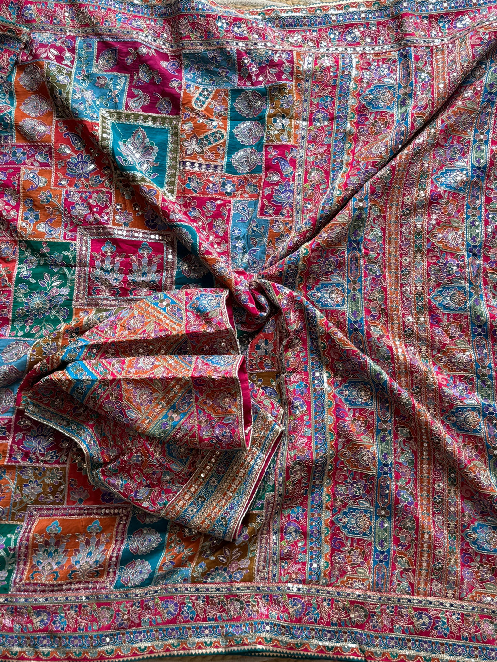 Nishma- Designer Tissue Crepe Saree