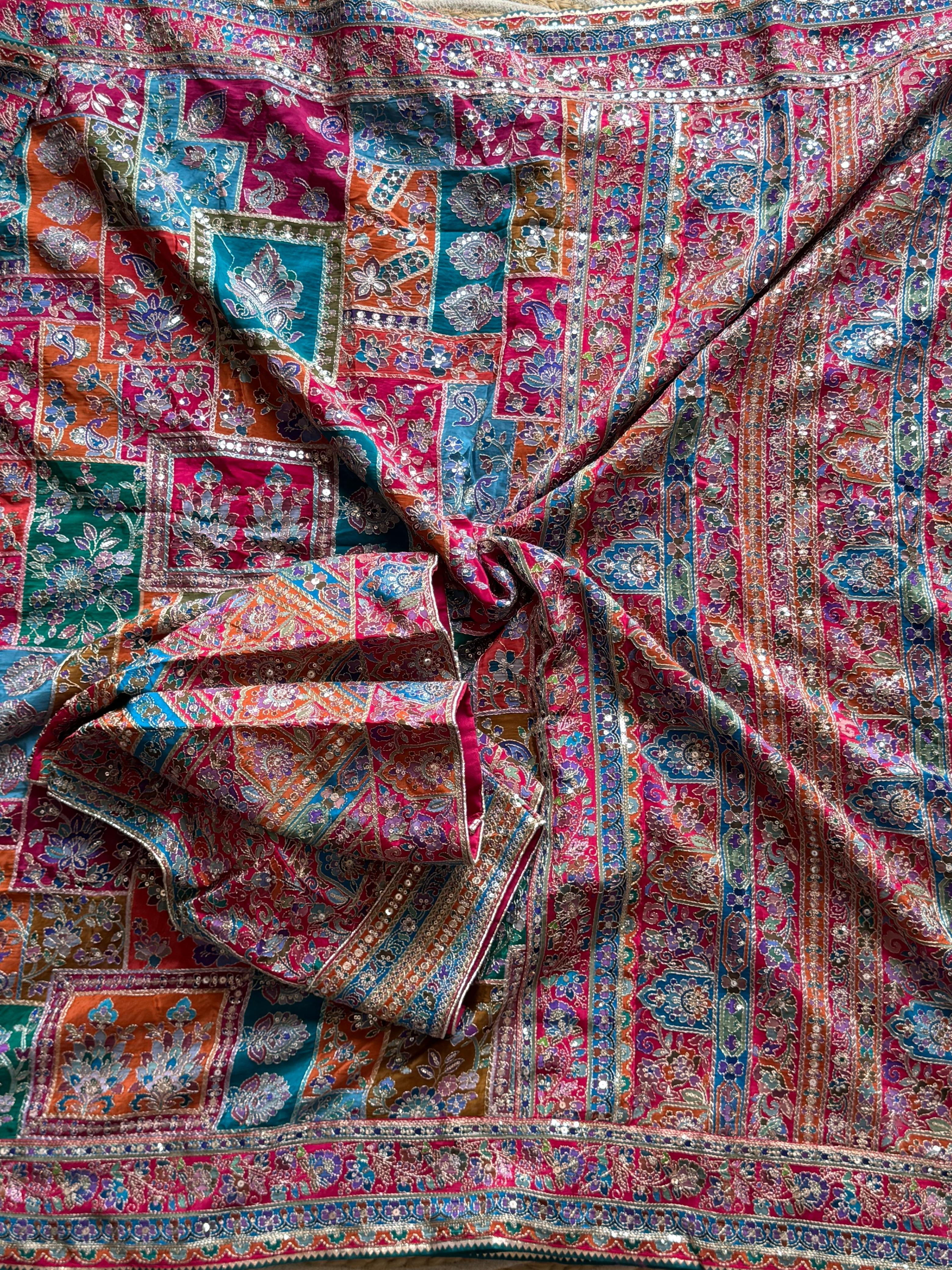 Nishma- Designer Tissue Crepe Saree