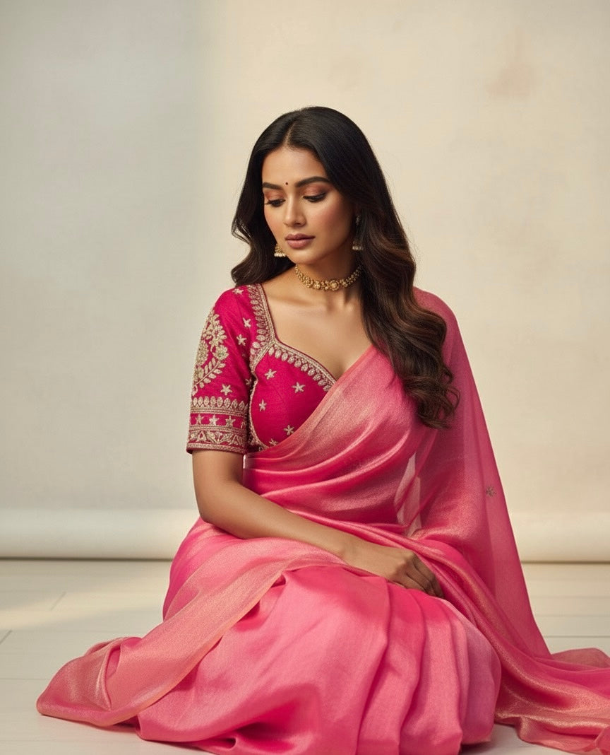 Sona - Crepe Tissue Saree