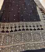Nushra - Designer Ajrakh Handworked Saree