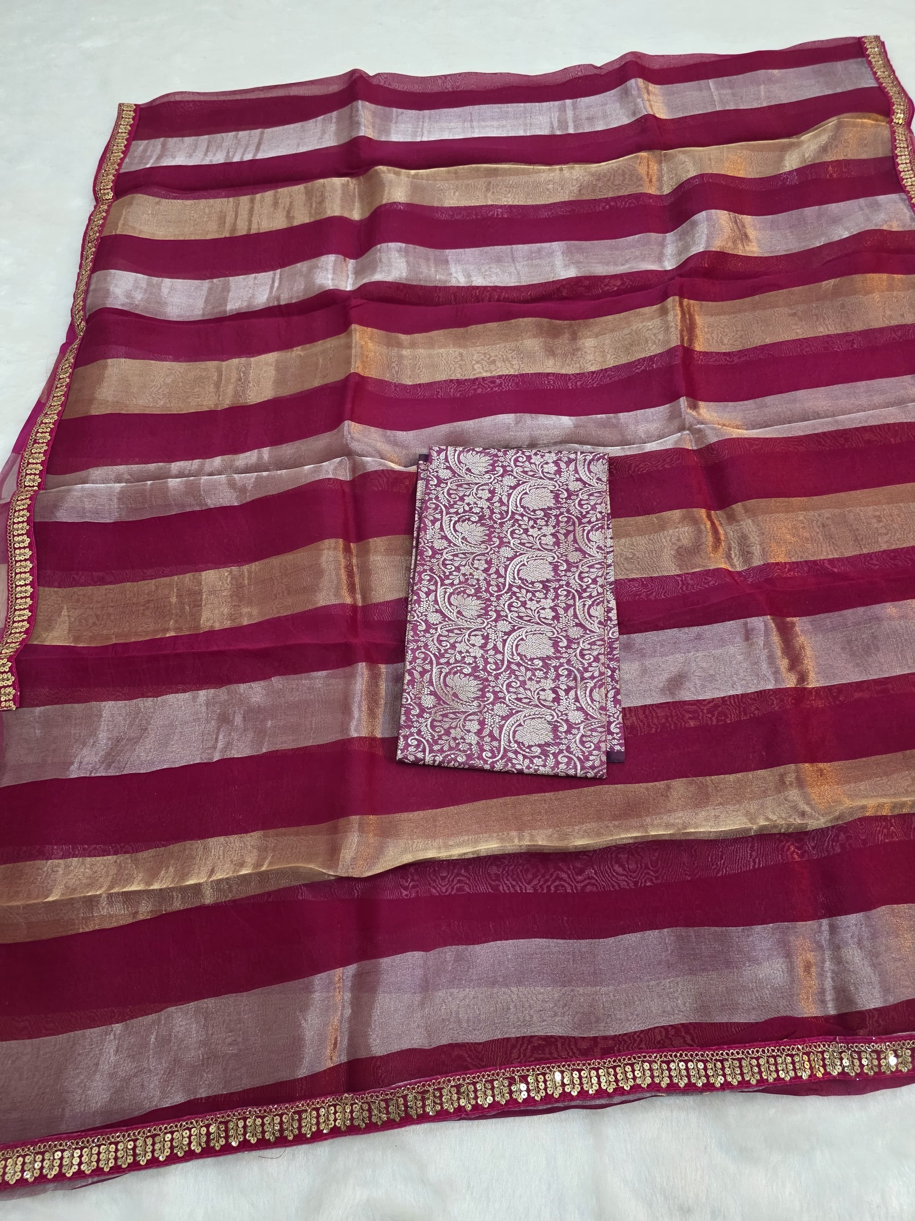 Vandana - Pure Kora Silk Handwoven Kadhua Saree