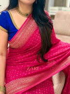 Shree-Pure Khaddi Crepe Chiffon Saree