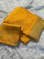 Tanvi - Viscose Chinon Silk Saree & Embroidered Blouse