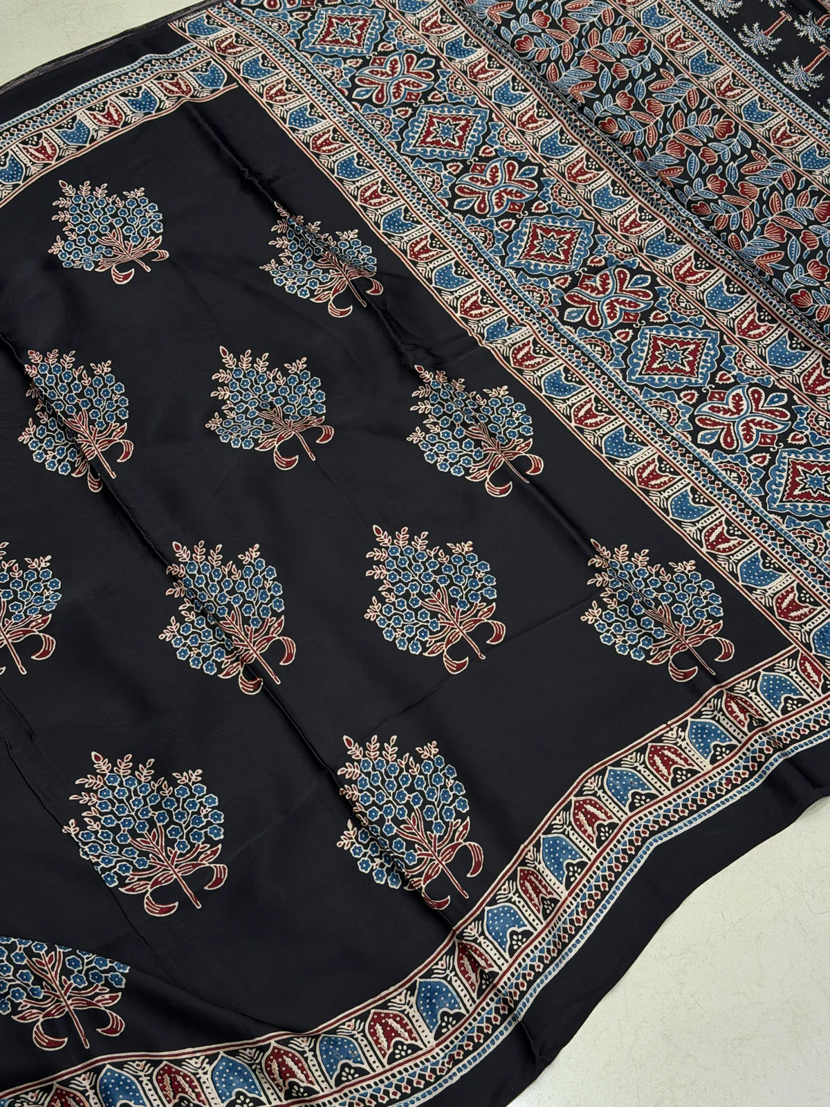 Mahin - Pure Modal Ajrakh saree