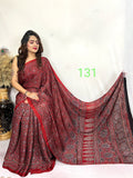 Mithali - Pure Modal Ajrakh saree
