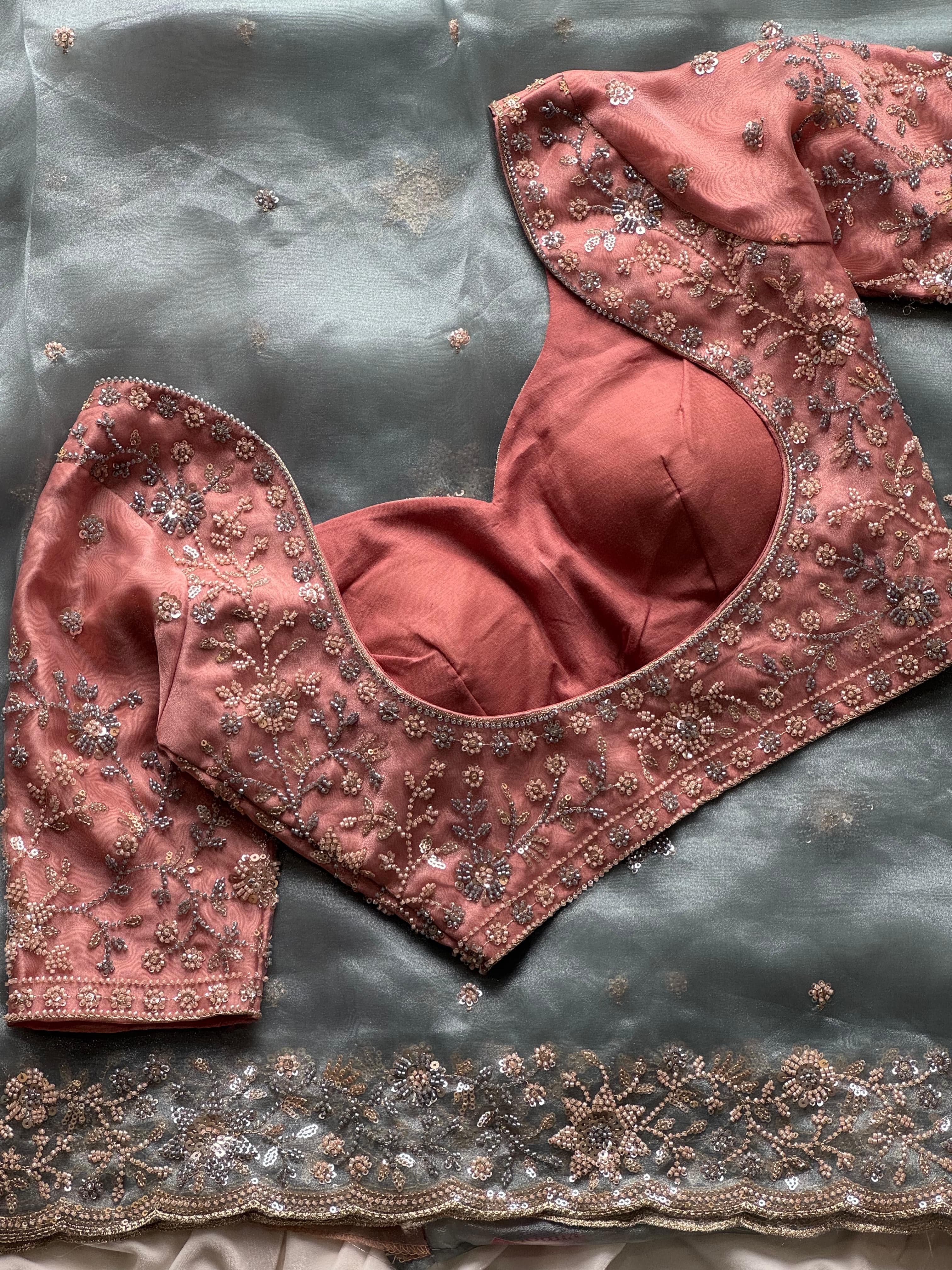 Fanah - Organza Crepe Silk Saree