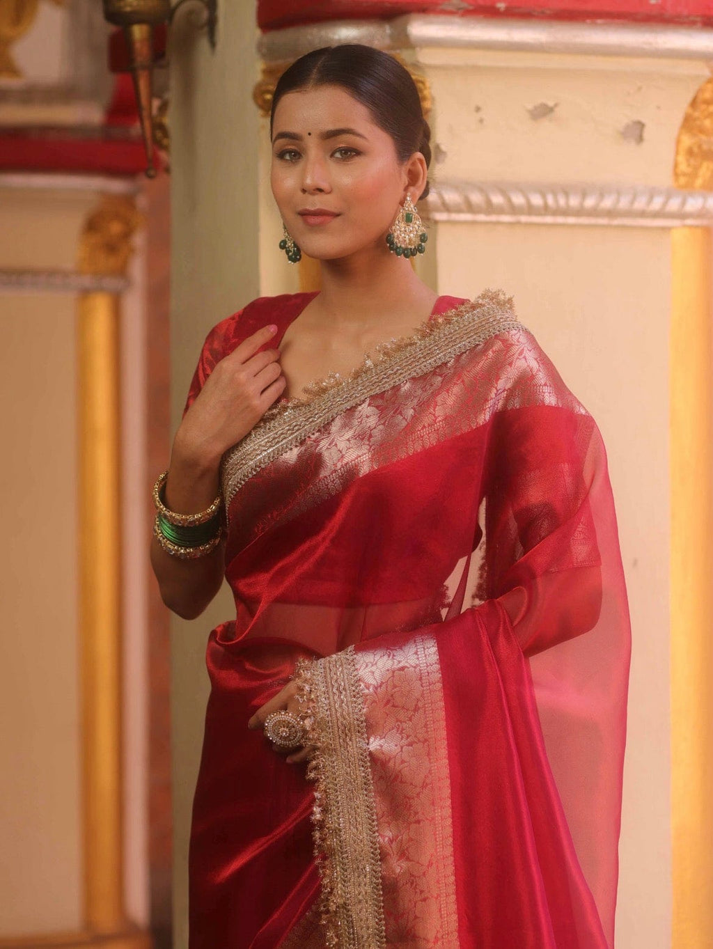 Manvi - Banarasee Tissue Silk Saree