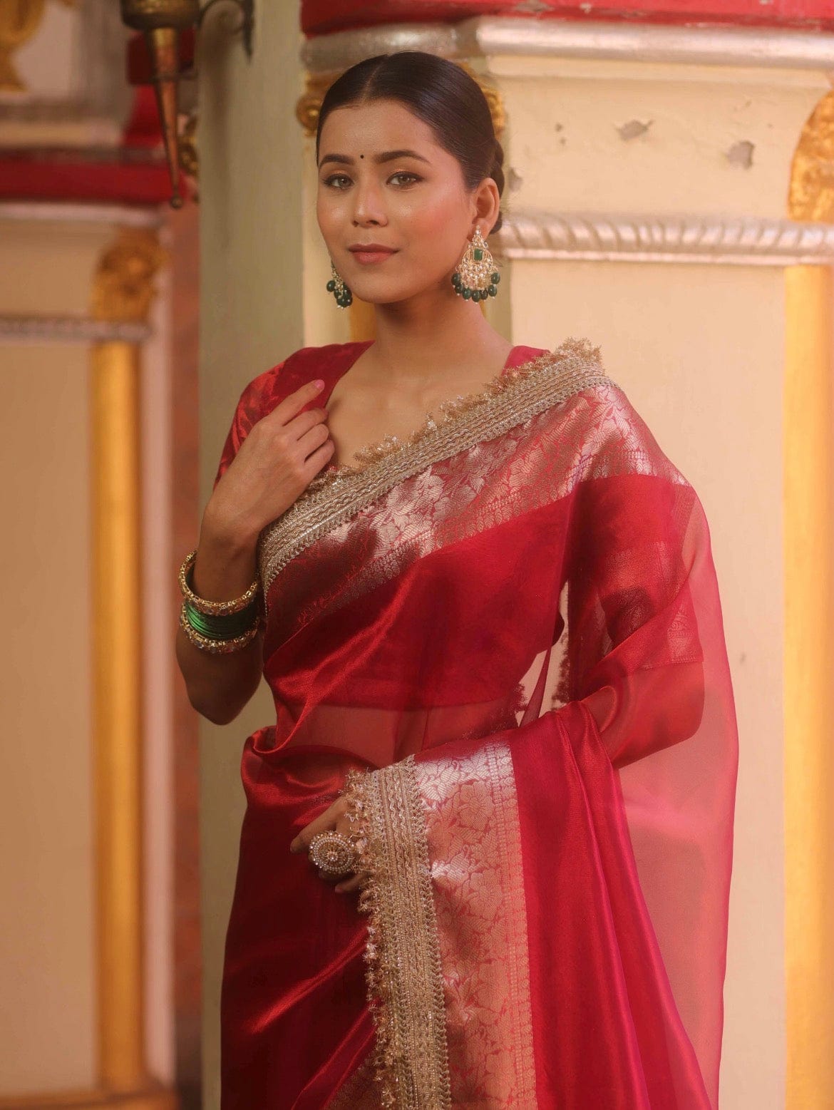 Manvi - Banarasee Tissue Silk Saree