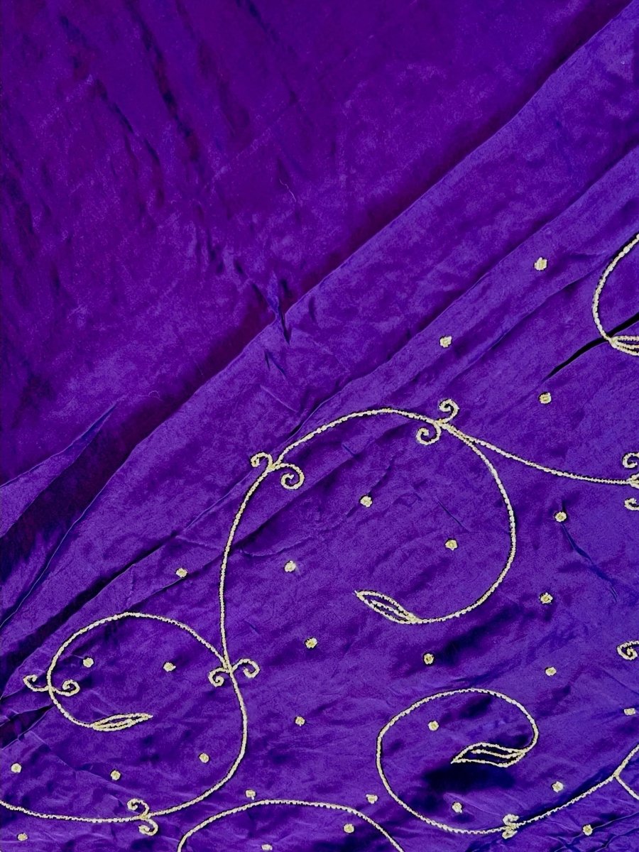 Jhalak | Designer Handcrafted Ajrakh Saree - Zari by Priyanka