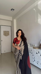Khushi -Designer Pure Modal Ajrakh saree