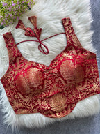Dilbur - Banarasi silk Padded Corset Blouse