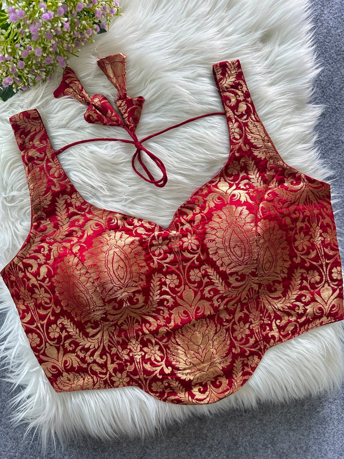 Dilbur - Banarasi silk Padded Corset Blouse
