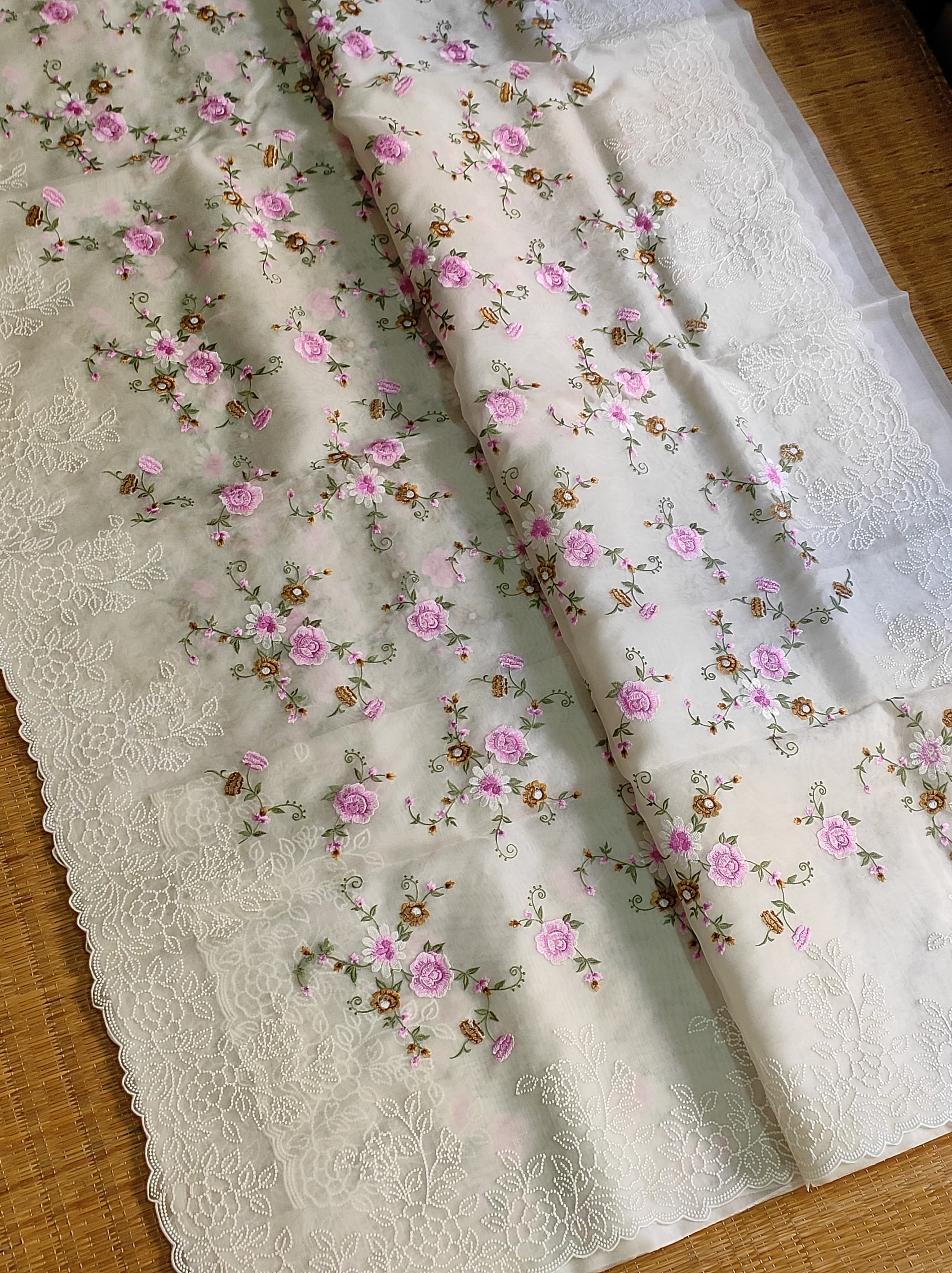 Soundarya - Pure Organza Silk with Embroidery