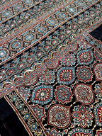 Naina | Handcrafted Ajrakh Couture Saree [Ready to Dispatch]
