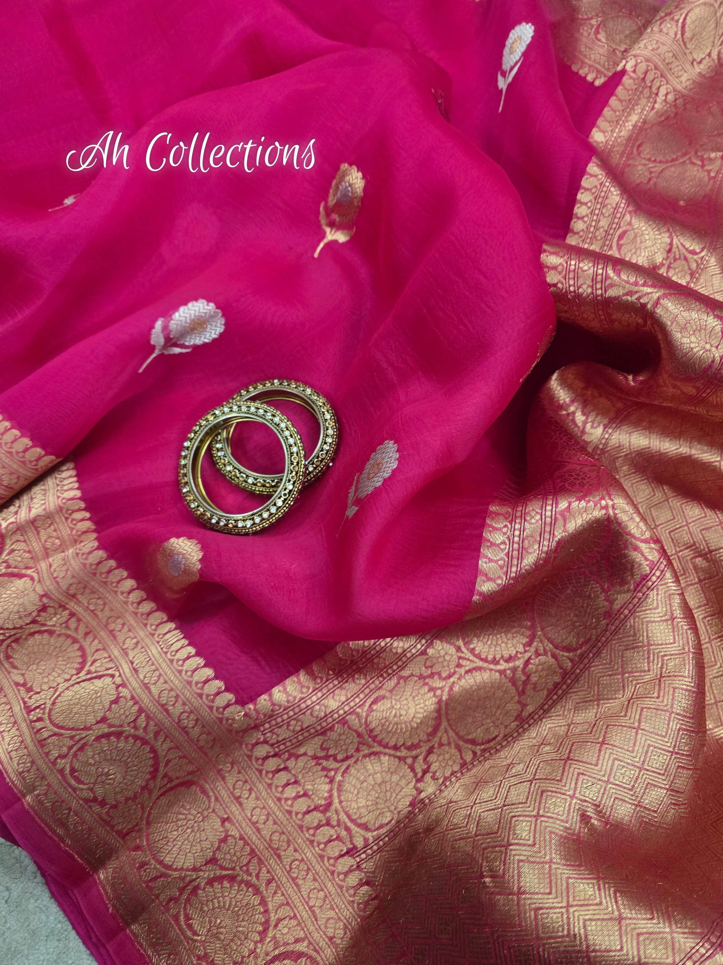 Chahat - Handwoven Kaduwa Kora Silk Saree