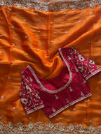 Aleena - Designer Tissue Crepe Saree
