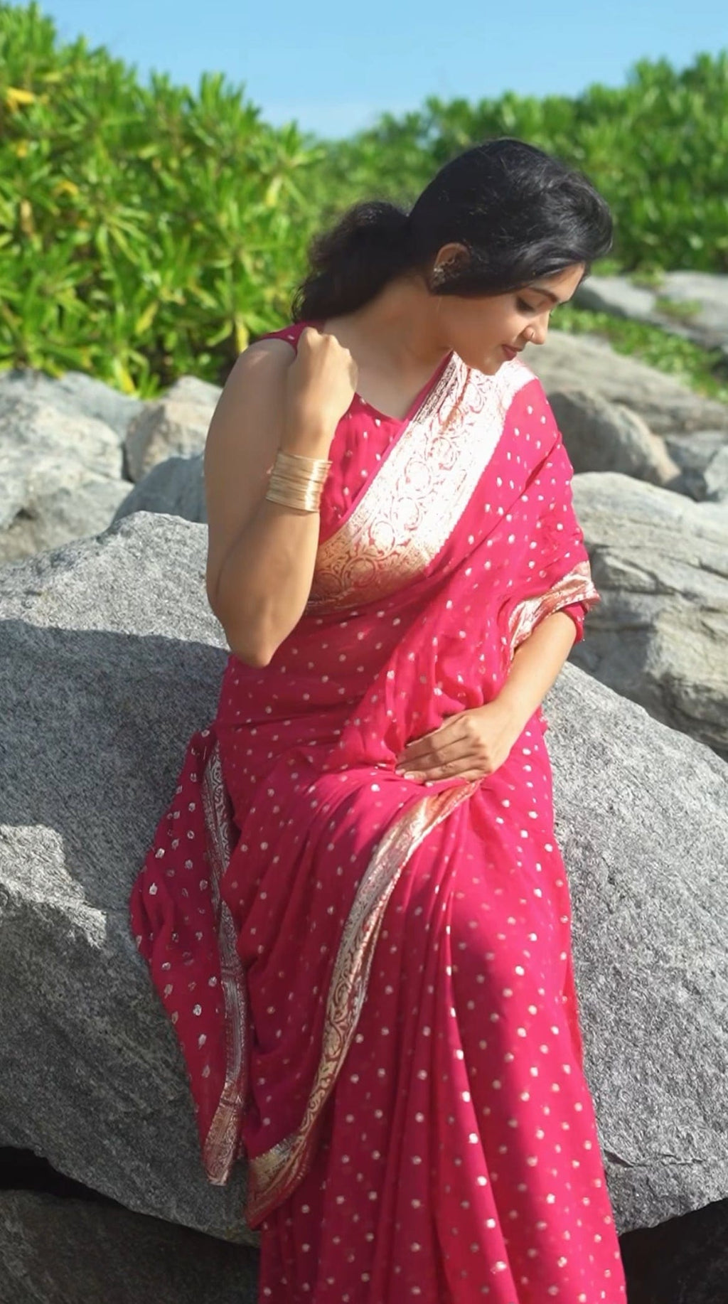 Zara - Viscose Georgette Saree