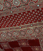 Jumka | Handcrafted Ajrakh Couture Saree [Ready to Dispatch]