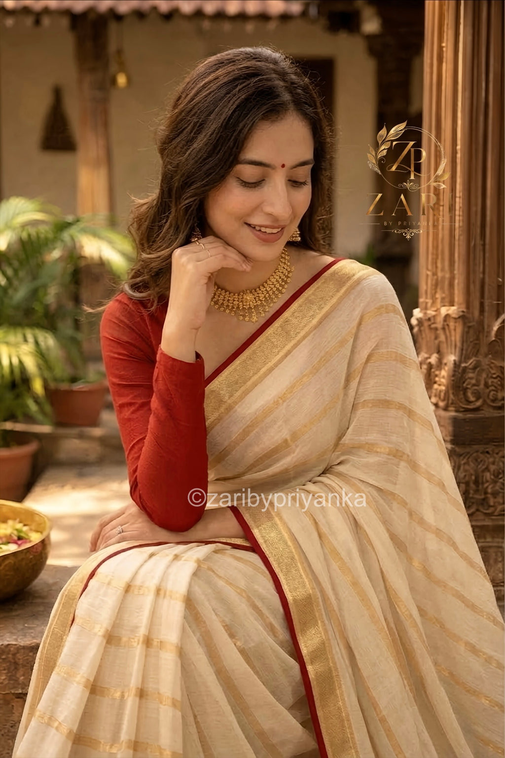 Lila - Mul Mul Cotton Saree