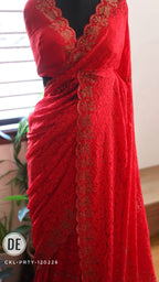 Moushmi - Designer Cocktail Lace Saree