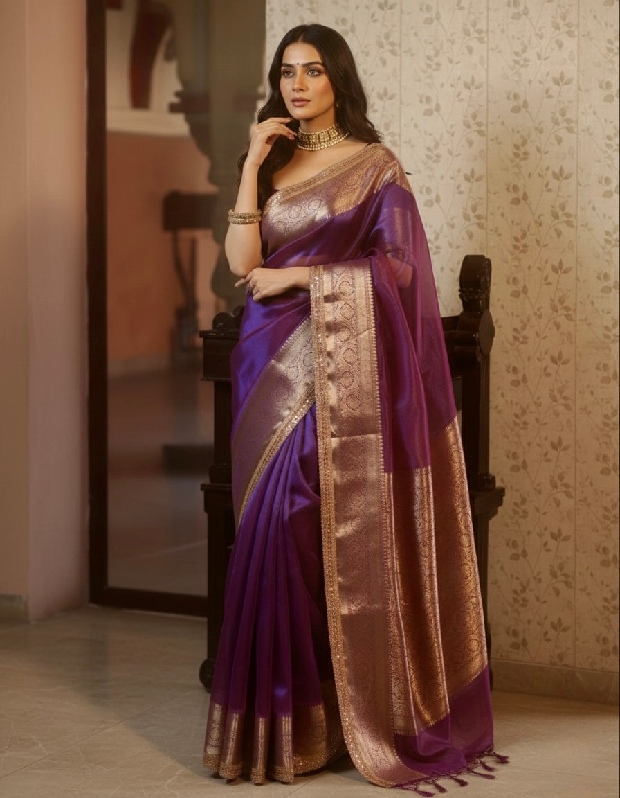 Maaya - Handwoven Banarasee Tissue Silk Saree