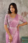 Pinki - Designer Satin Saree