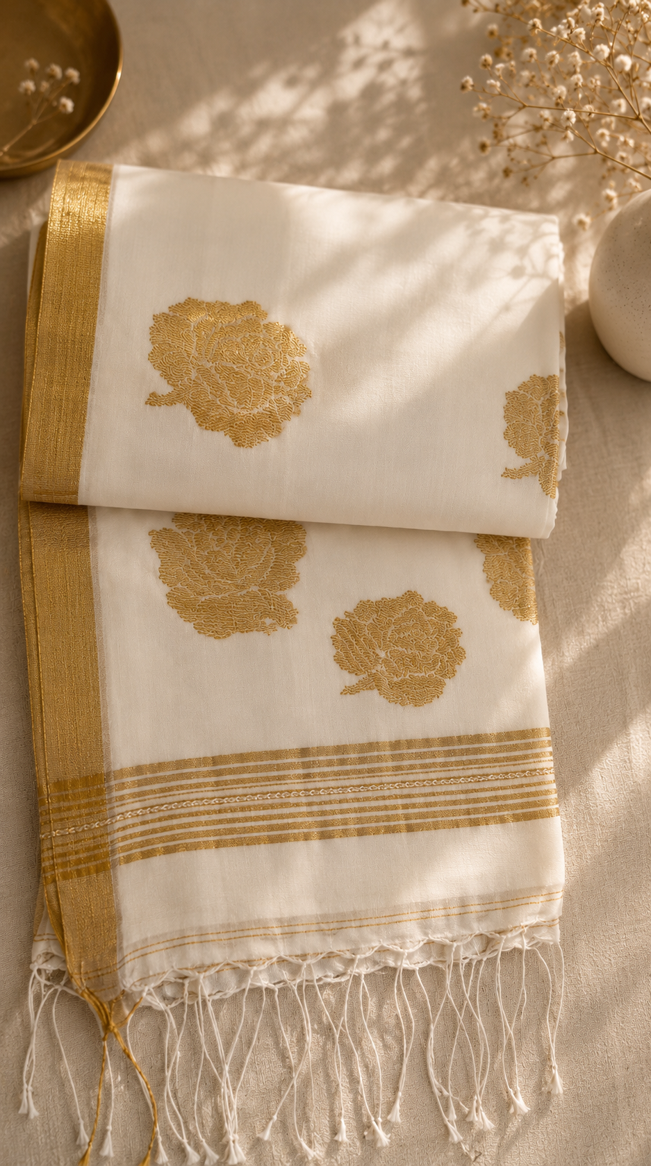 Suvarna - Handwoven Handloom Soft Cotton Saree