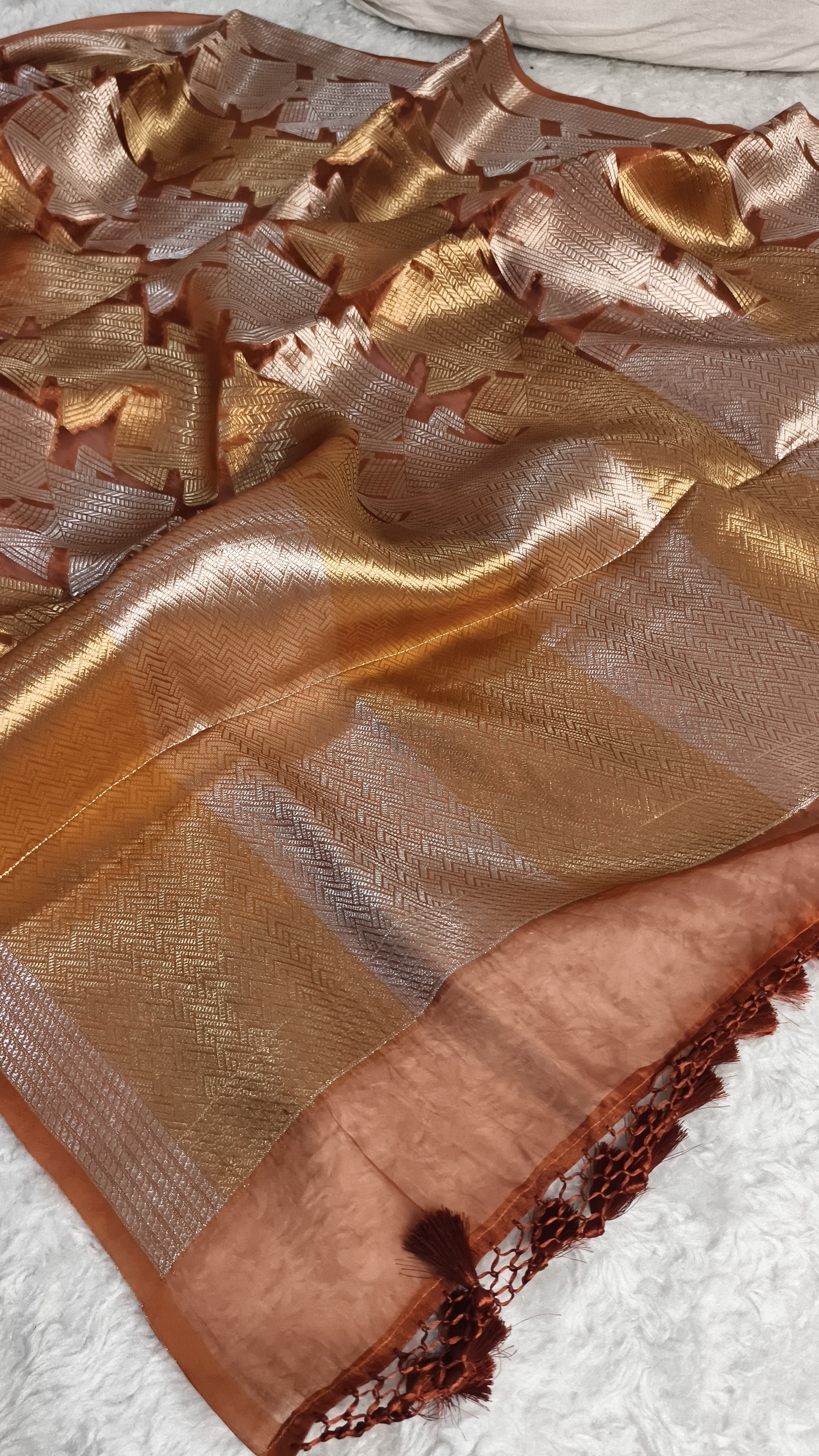 Kushala - Pure Tissue Brocade Saree