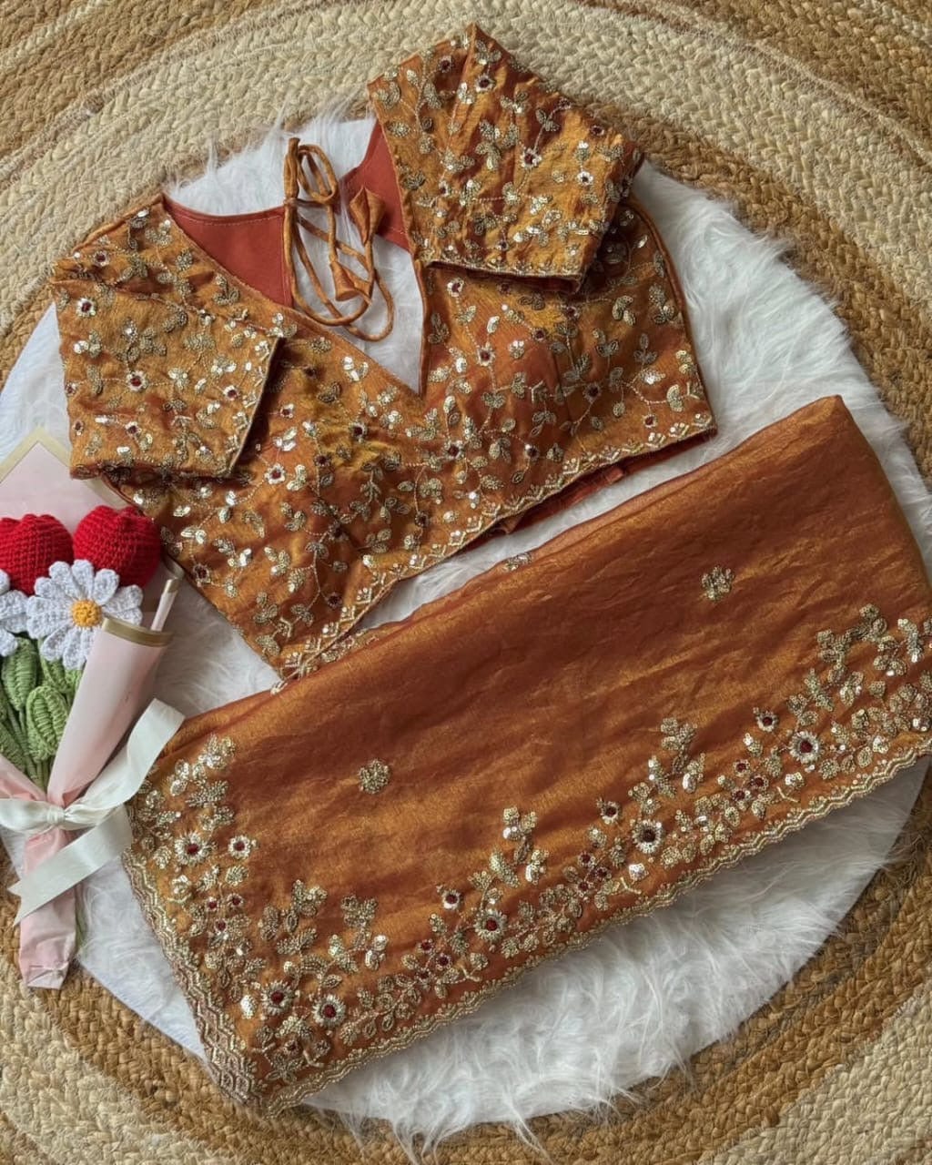 Arti - Chiffon Saree with Sequin & Embellishment Work