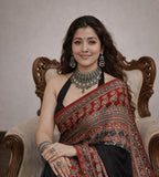 Sindoor  - Pure Modal Ajrakh saree