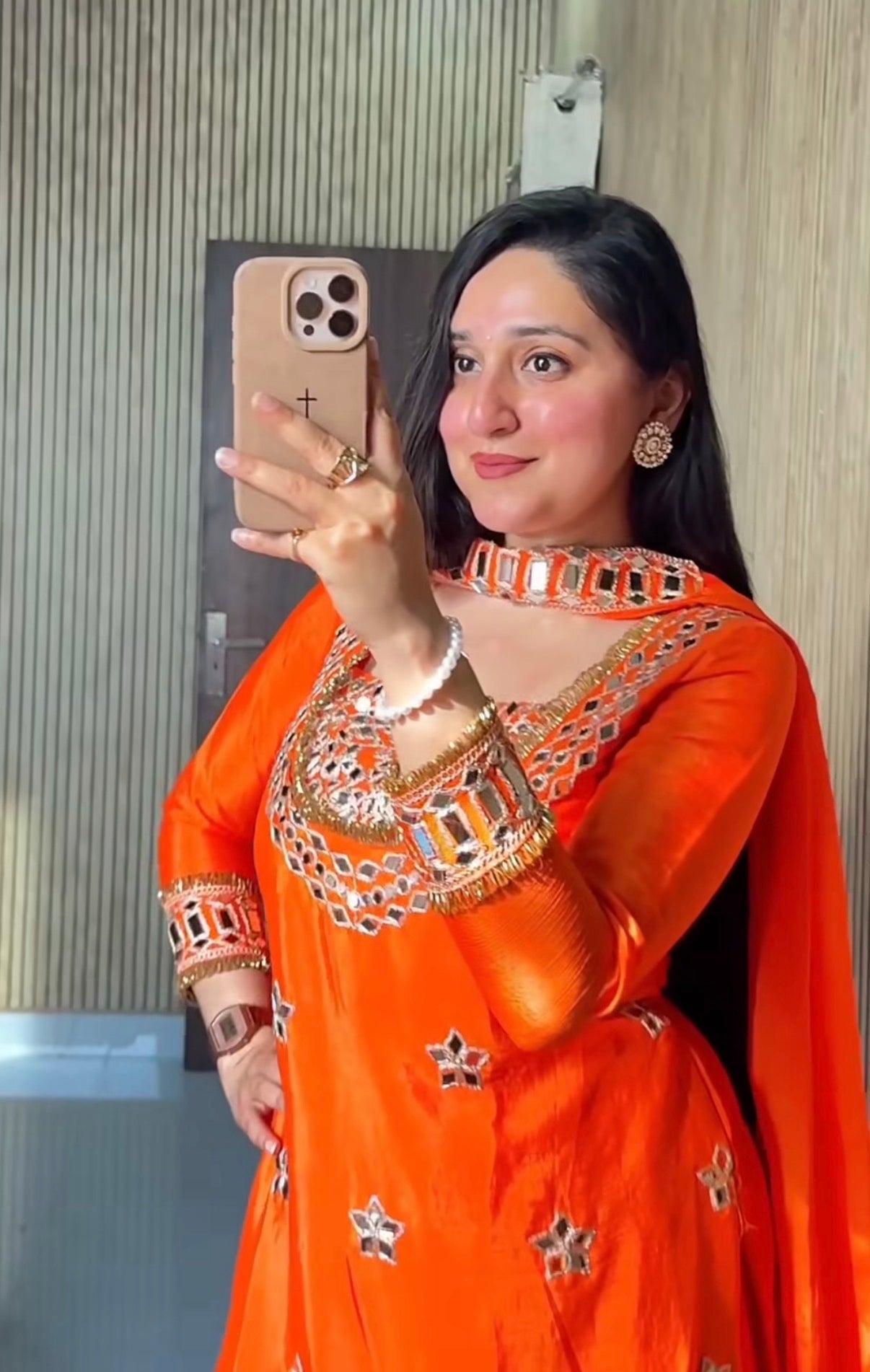 Soni - Crepe mirror suit set