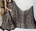 Maraaya - Designer Pure Modal Ajrakh Mirror saree