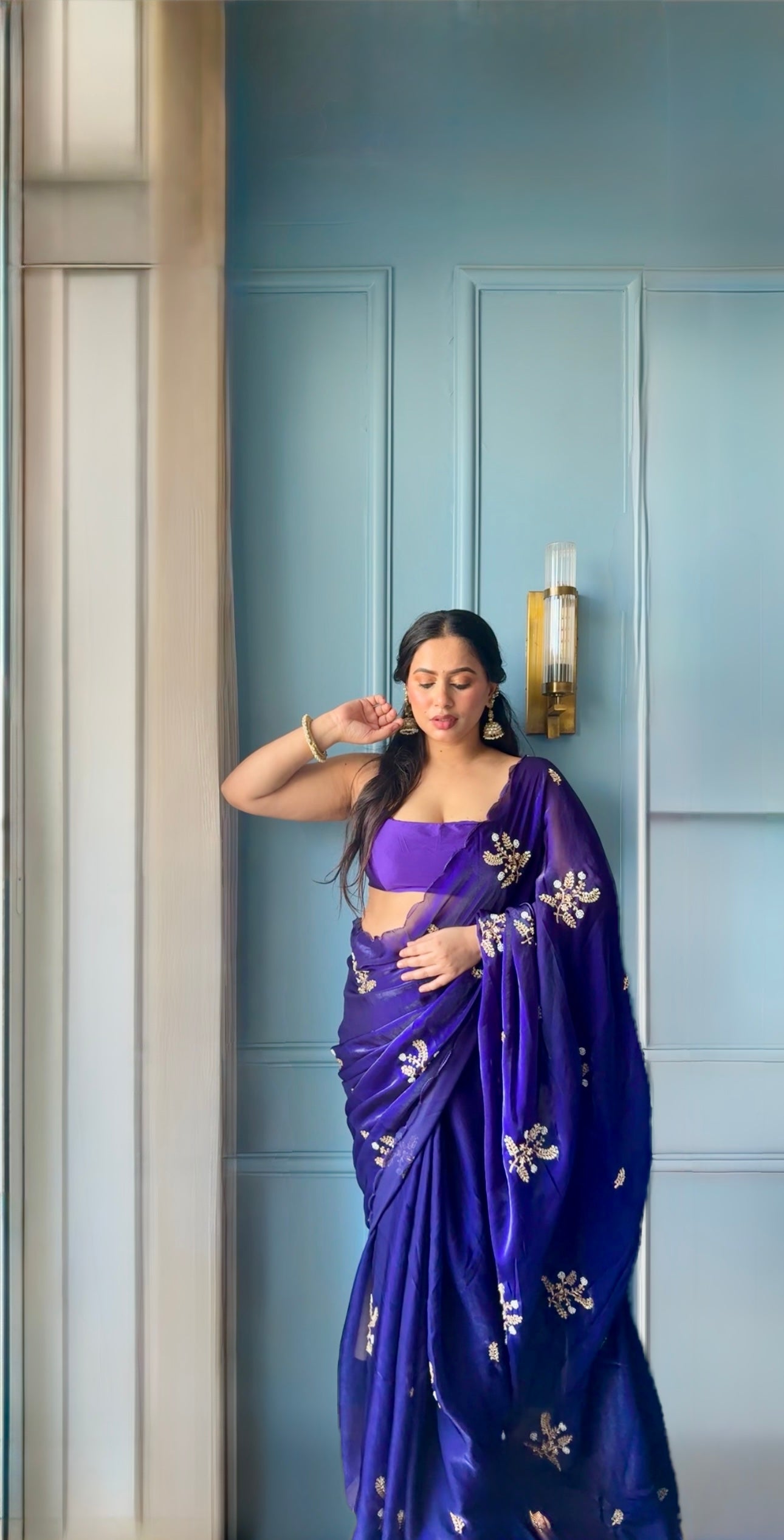 Shivani - Designer Crepe Silk Saree