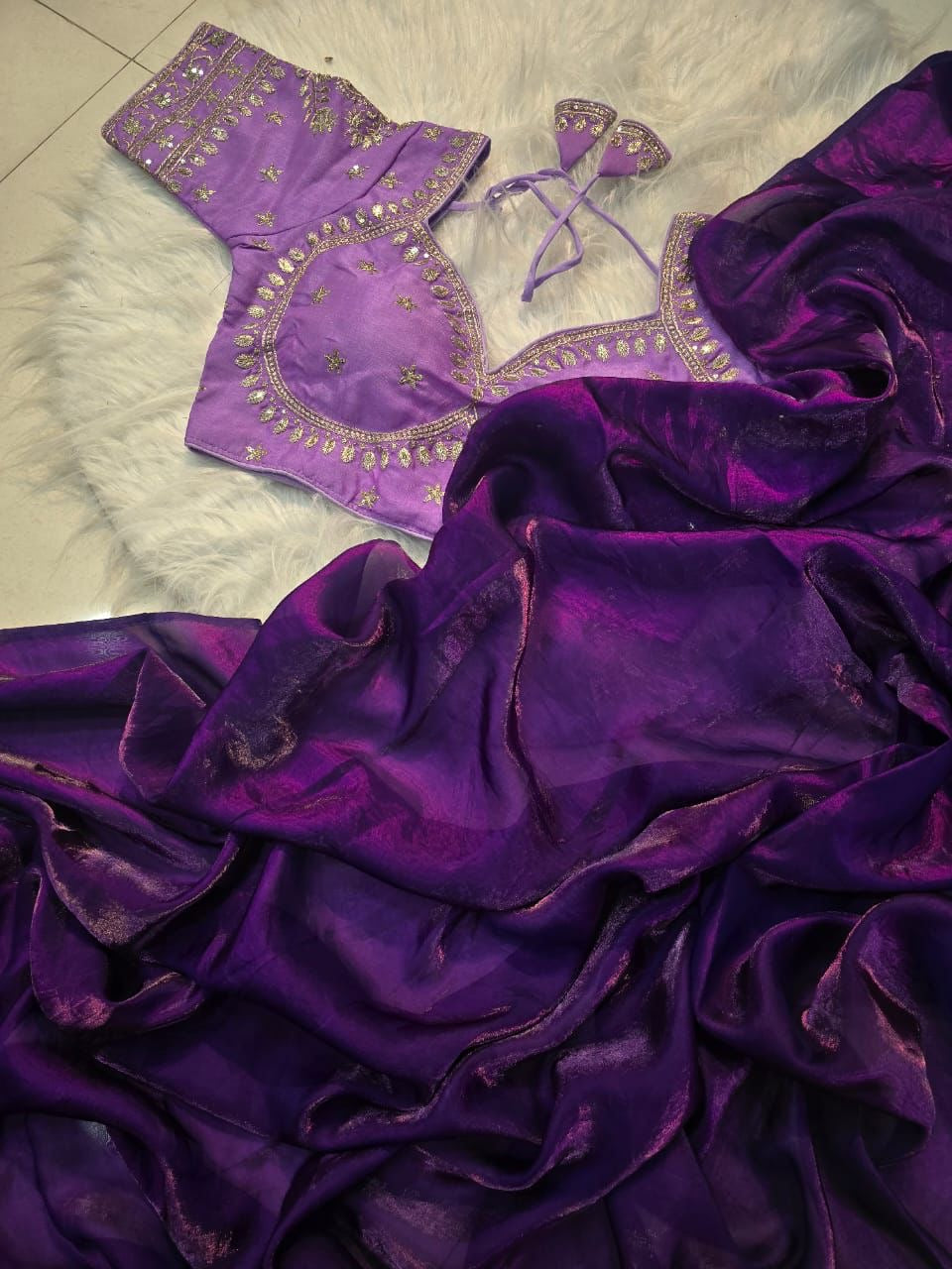 Sona - Crepe Tissue Saree