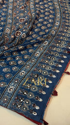 Aayat | Handcrafted Ajrakh Couture Saree