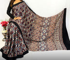 Misha - Pure Modal Ajrakh Mirror work saree
