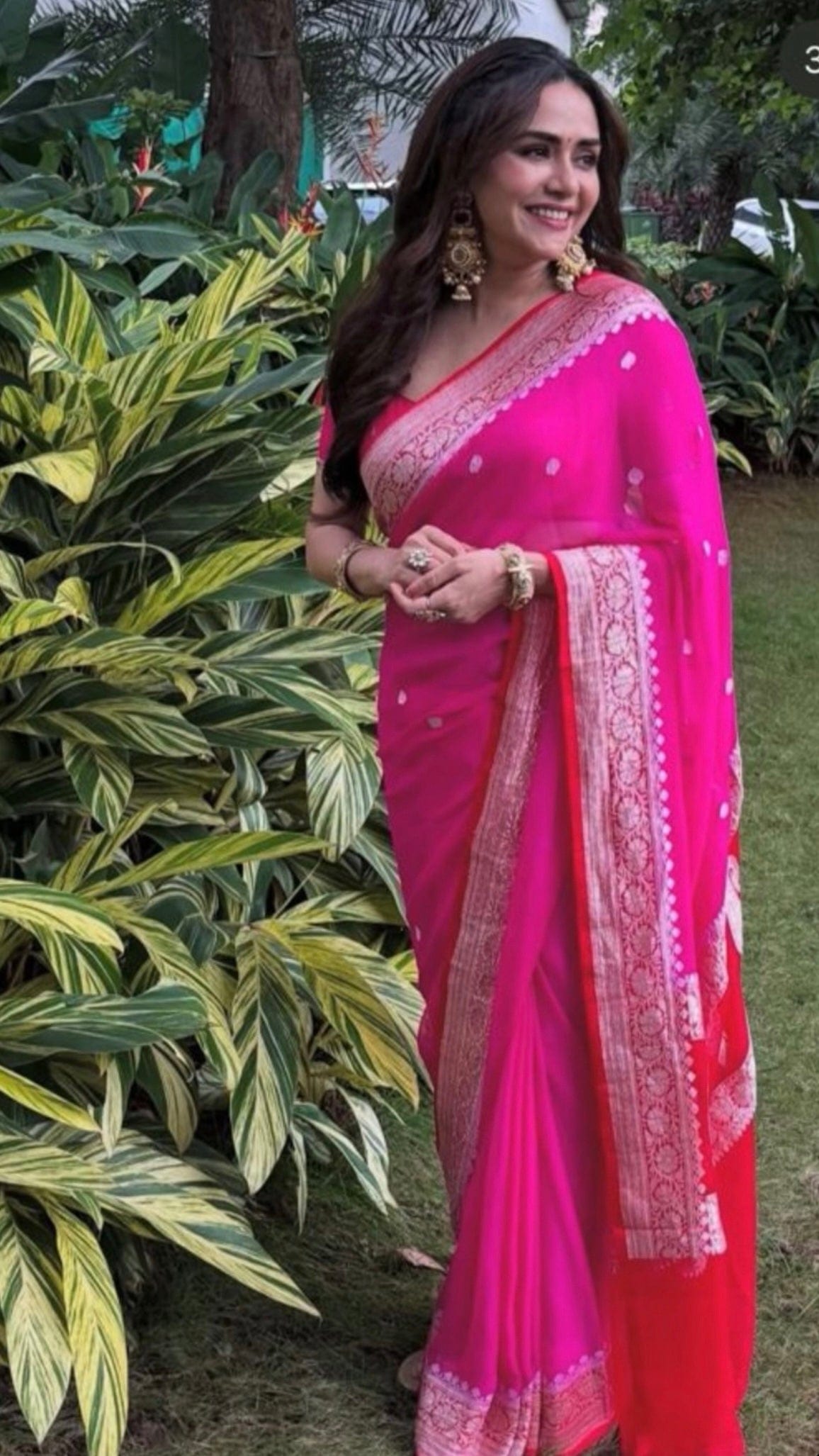 Tyaani - Pure Khaddi Chiffon Banarasi Saree