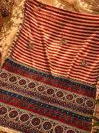 Hayat | Handcrafted Ajrakh Couture Saree [Ready to Dispatch]