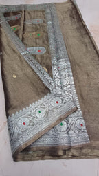 Asvi - Banarasi Pure Khaddi Georgette Kadwa Saree