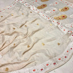 Asvi - Banarasi Pure Khaddi Georgette Kadwa Saree