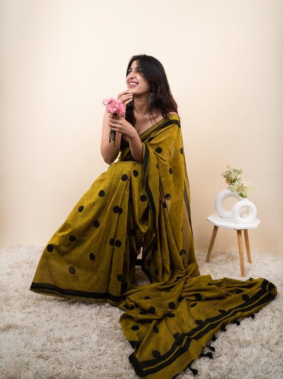 Lena - Mulmul cotton saree