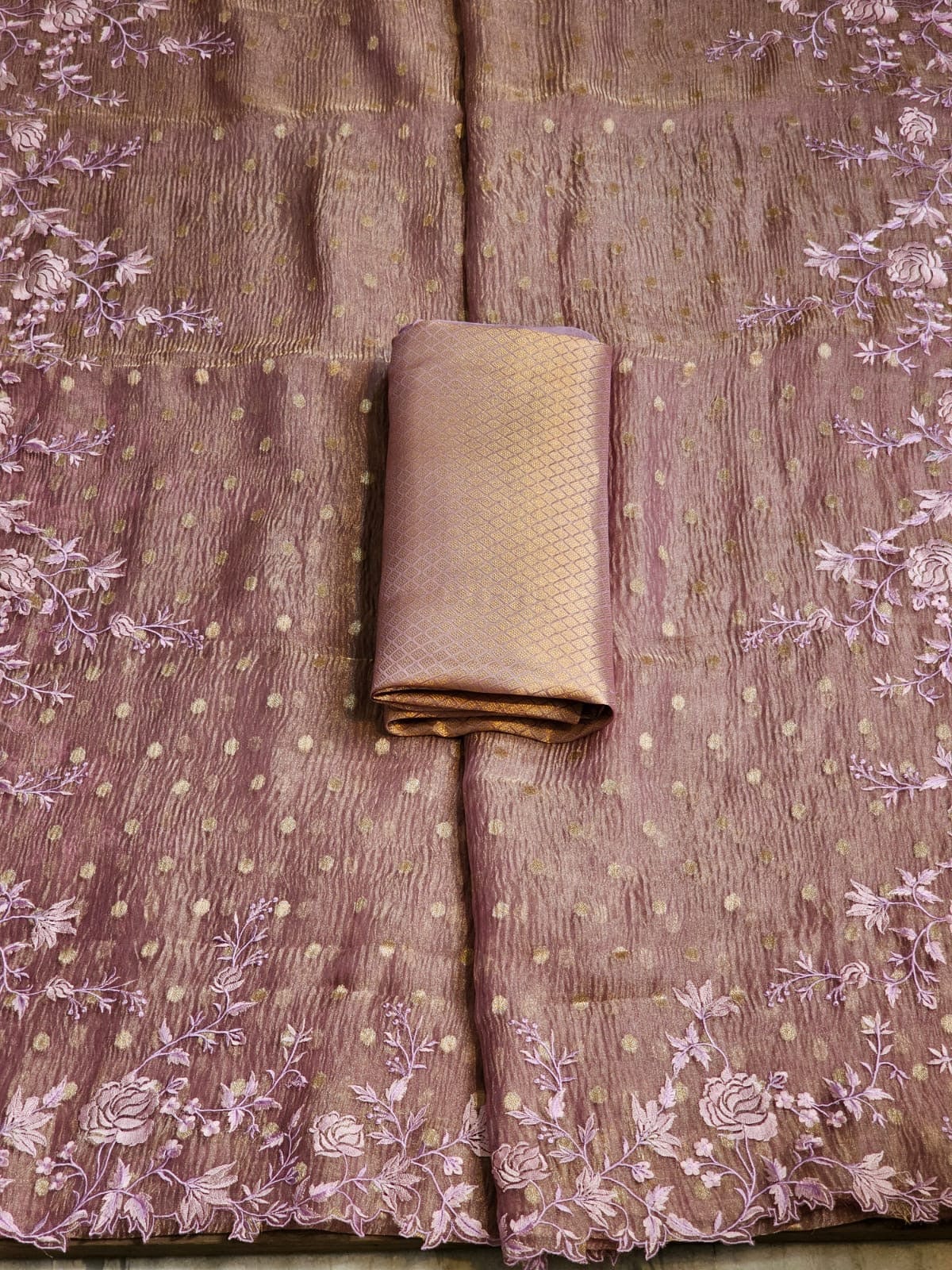 Kumudi - Pure Banarasi Crush Tissue Silk Saree