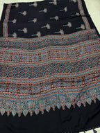 Nilofer - Pure Modal Ajrakh saree