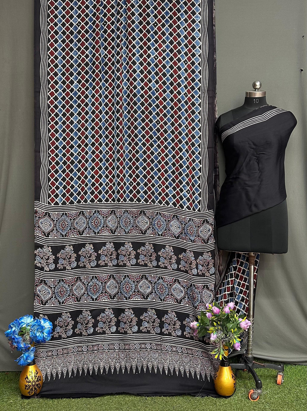 Resham - Pure Modal Silk Ajrakh Saree