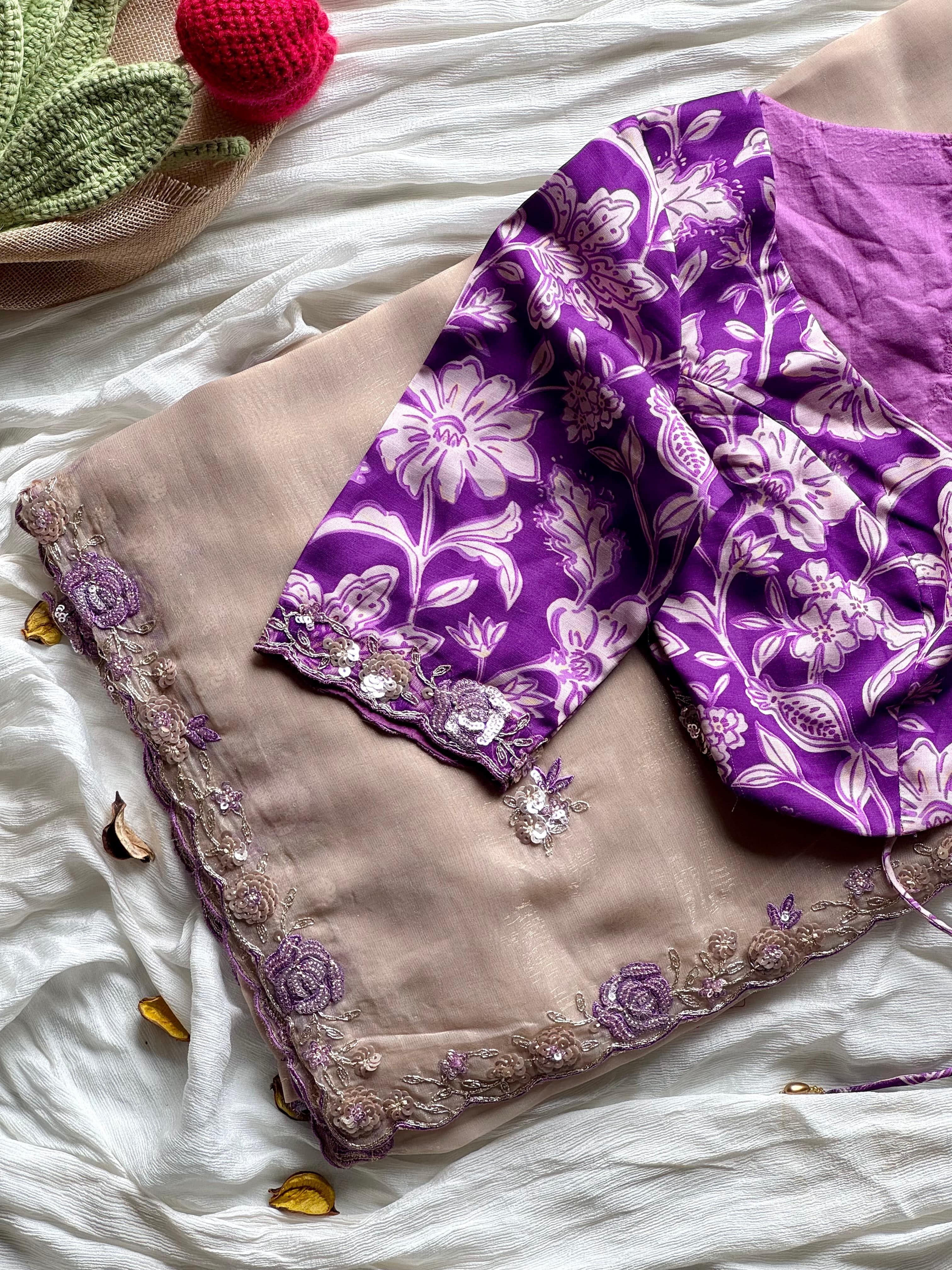 Raha Premium Elegance – Tissue Silk Saree with Multicolour Sequin Detailing