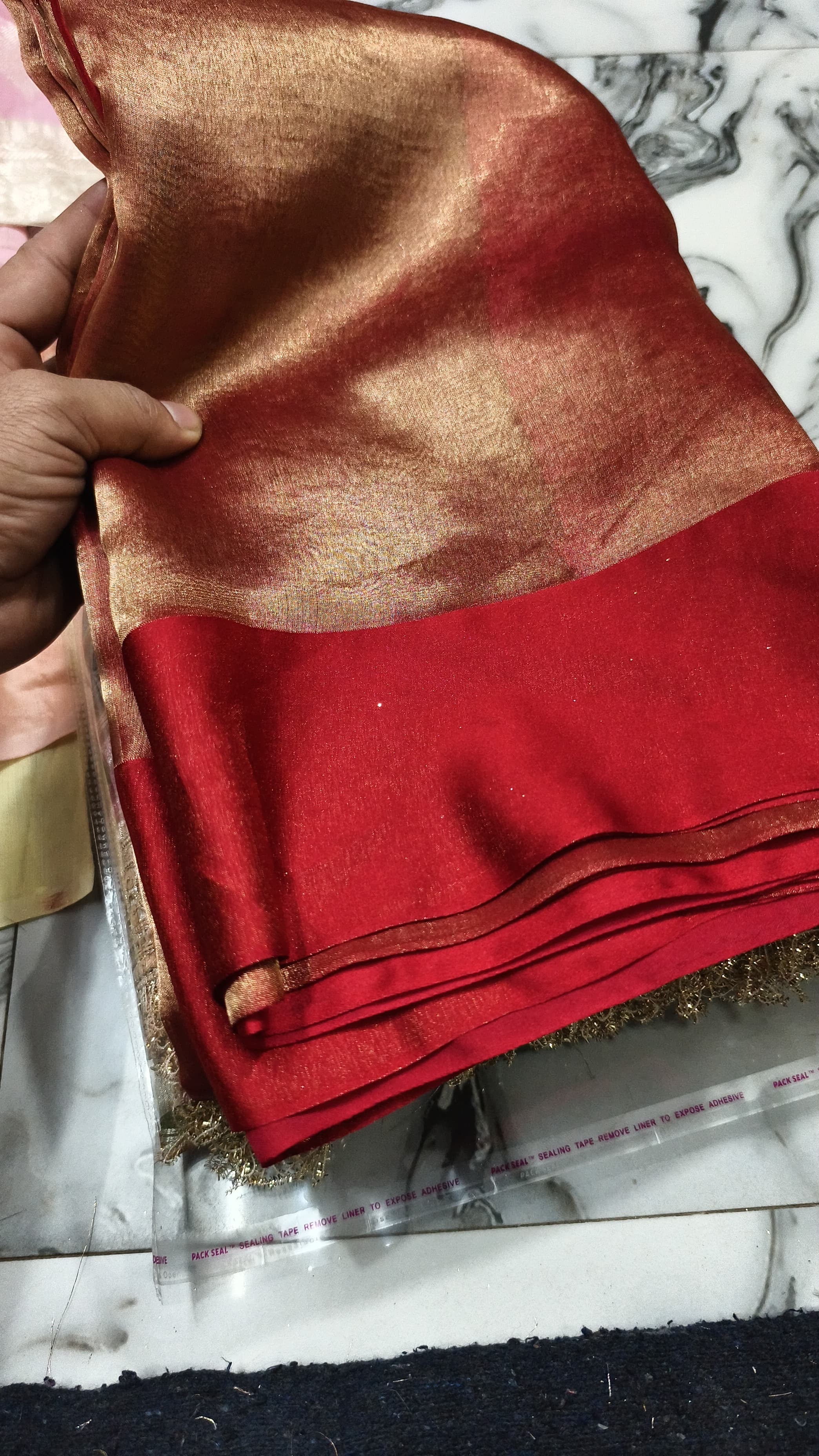 Tamra - Pure Gold Tissue Saree