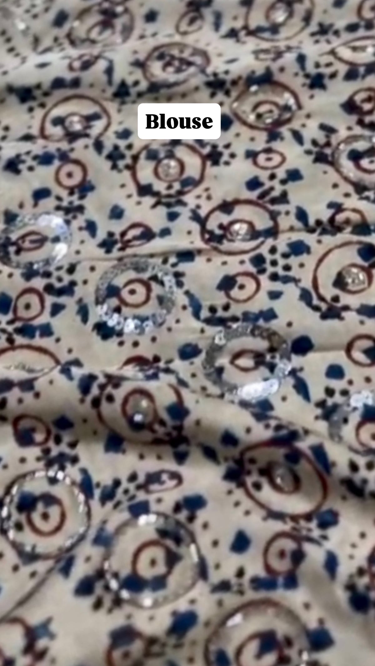 Diva | Handcrafted Ajrakh Couture Saree [Ready to Dispatch]