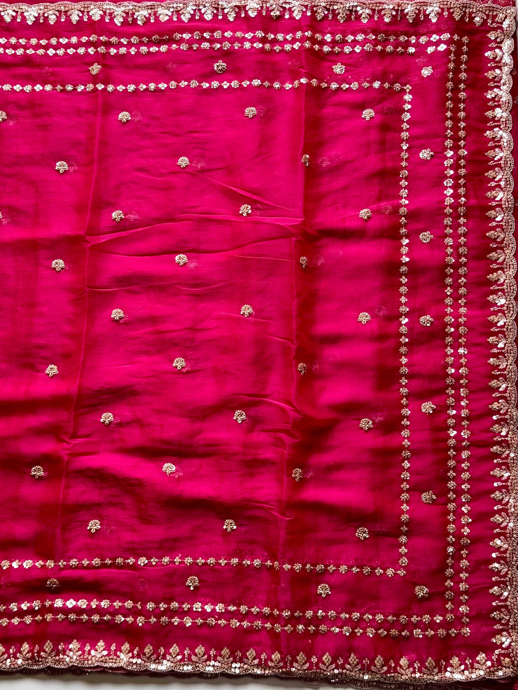 Nikkat - Fuchsia Tissue Silk Cocktail Saree