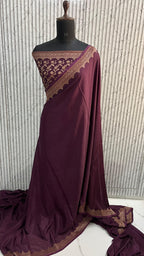 Paru-Pure Khaddi Crepe Chiffon Saree